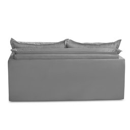 Sofá sem Caixa Retrátil e Reclinável 1,85m com Molas Luzia Suede Cinza Madelina Decor - 9