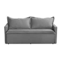 Sofá sem Caixa Retrátil e Reclinável 1,85m com Molas Luzia Suede Cinza Madelina Decor - 6