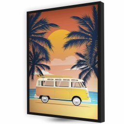 Quadro Decoração Quarto Moderno Kombi Retro - 1