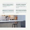 Ver imagem 5 de Kit 5 Bancos para Bancada Banqueta Alta Cappuccino Balcão Cozinha Bistrô Área Gourmet Churrasqueira