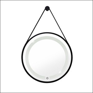 Espelho Redondo Iluminado 60cm X 60cm com Alça Touch 2 Leds Adnet Reduna