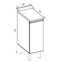 Ver imagem 3 de Balcão 300x850x515 01 Porta com Tampo 25mm Nicioli