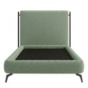 Ver imagem 2 de Cama Solteiro Pés Ferro Nami com Cabeceira Parise Bouclé Verde Claro - Nexta Casa