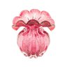 Vaso Lyor Italy de Vidro Rosa e Dourado 11cm X 9cm X 11,5cm - 1