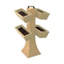 Ver imagem 1 de Kit 4 Vaso Planta Horta Grande Jardineira 50cm Floreira com Suporte Polietileno