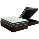 Ver imagem 1 de Cama Box Baú Casal: Colchão Molas Orthoflex Bonnel Venezia + Base CRC Suede Brown(138x188)