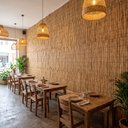 Ver imagem 4 de Revestimento de Parede Ripado Bambu Natural 5m x 1m Esteira Marrom Painel Rústico Cabeceira