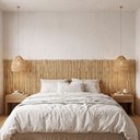 Ver imagem 6 de Revestimento de Parede Ripado Bambu Natural 5m x 1m Esteira Marrom Painel Rústico Cabeceira