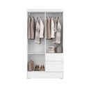Ver imagem 3 de Guarda Roupa Roupeiro 4 Portas 2005142 Branco Aramóveis