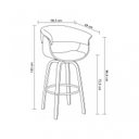 Ver imagem 3 de Banqueta Betim Base Madeira 