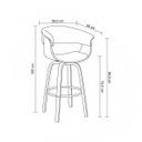 Ver imagem 2 de Banqueta para Cozinha Betim Base Madeira