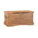 Ver imagem 2 de Baú de Madeira Maciça 92x50x46 Cm Carvalho Rústico Elliottiis