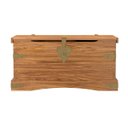 Ver imagem 4 de Baú de Madeira Maciça 92x50x46 Cm Carvalho Rústico Elliottiis