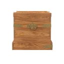 Ver imagem 5 de Baú de Madeira Maciça 92x50x46 Cm Carvalho Rústico Elliottiis