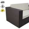 Conjunto 2 Poltronas 1 Namoradeira Assento Estofado com Mesa Classe A - Branco Gelo Tabaco - 2