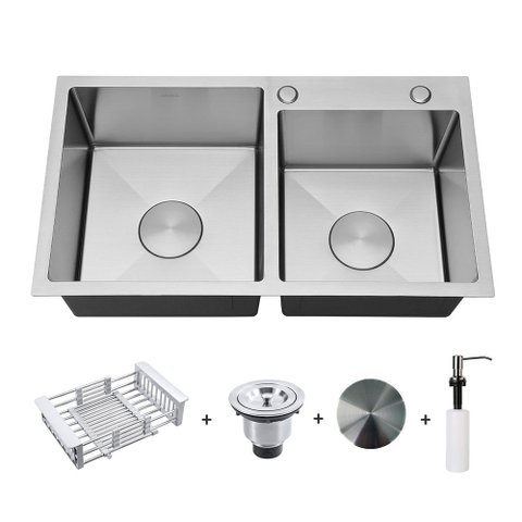 Kit Cuba Dupla Gourmet com Acessórios Solo201-DI Dosador e Válvulas e Escorredor e Tampas Decorativa