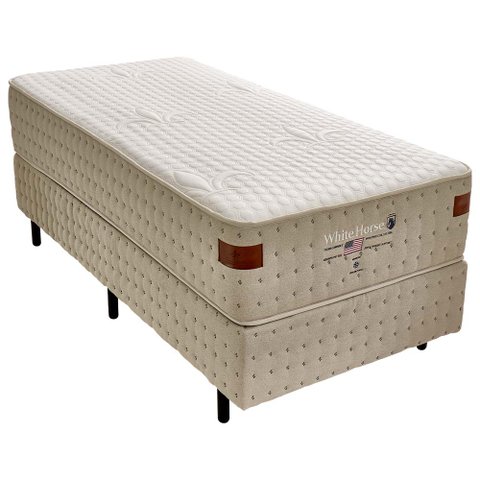 Cama Box Solteiro Americano Molas Ensacadas White Horse Carolina Mattress 96x203 Carolina Mattress G
