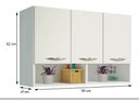 Ver imagem 1 de Balcão Aéreo De Parede Com Dois Nichos Móvel De Cozinha