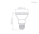 Ver imagem 4 de Lâmpada Led Par20 Eco 6w 2700k Bivolt Bdt Sth8060/27
