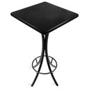 Ver imagem 2 de Cj Mesa Madeira 60x60cm - Bistrô Fixa 98cm + 4 Banquetas 73 - Preta - Liso