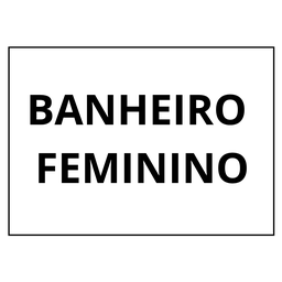 Placa Sinalização 1/2 Oficio Banheiro Feminino Mdf Natural - 1