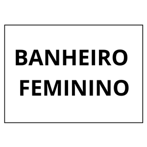 Placa Sinalização 1/2 Oficio Banheiro Feminino Mdf Natural