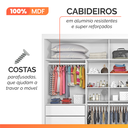 Ver mais imagens de Guarda Roupas Casal 2 Portas de Correr com Espelho 4 Gavetas 100% Mdf Branco Áustria