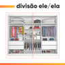 Guarda Roupas Casal 2 Portas de Correr com Espelho 4 Gavetas 100% Mdf Branco Áustria - 10