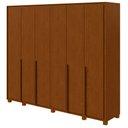 Ver imagem 1 de Guarda-roupas Casal 6 Portas 8 Gavetas com Pés 100% Mdf Imperatore - Lopas Frassino