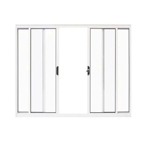 Janela de Alumínio Abertura Central 4 Folhas sem Grade 100x120cm Branco Allo Esquadrias