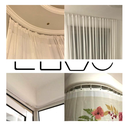 Ver imagem 7 de Trilho de Cortina Super Flexivel, Trilho Suisso, Curva Fácil, Kit Completo, Sala, Quarto, Cozinha, B