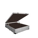 Ver imagem 2 de Base Box Baú Víúva Luxo Blindado AColchoes Suede Cinza 49x128x188