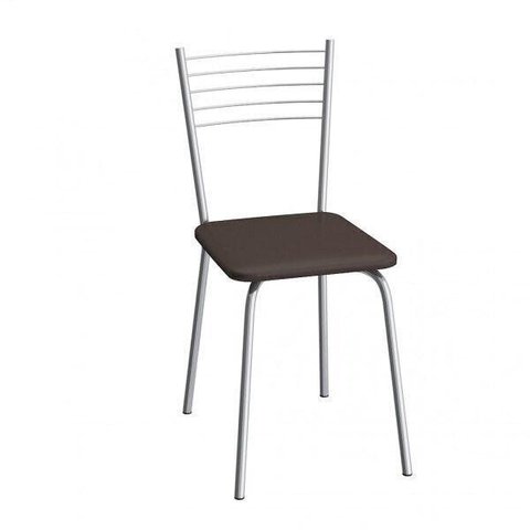 Cadeira de Aço 82cm Flex Marrom/Cromado