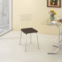 Ver imagem 2 de Cadeira de Aço 82cm Flex Marrom/Cromado