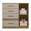 Ver imagem 3 de Cômoda Sapateira Vênus 1 Porta e 4 Gavetas Caarvalho Fendi