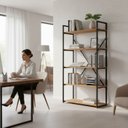 Ver imagem 1 de Estante Metálica Modular com 5 Prateleiras Multiuso Organizadora Industrial Móvel na Caixa