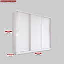 Ver imagem 4 de Guarda Roupa Casal 3 Portas 2 Gavetas 100% MDF London Yescasa
