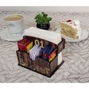 Ver imagem 4 de Suporte Porta Guardanapos 1 Ao 10 Zanline Mdf Restaurante Sachê de Mesa Marrom