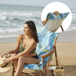 Toalha de Praia Aveludada Para Cadeira Banho Seca rápido:Ubatuba - 1