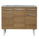 Ver mais imagens de Balcão Gabinete com Pia Armário de Cozinha 3 Portas e 1 Gaveta 105cm Rustic Emilly Madesa