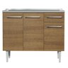 Balcão Gabinete com Pia Armário de Cozinha 3 Portas e 1 Gaveta 105cm Rustic Emilly Madesa - 8