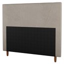 Ver imagem 1 de Cabeceira Cama Box Solteiro Dallas 90cm Suede Bege - Abmaza
