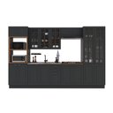 Ver imagem 2 de Armário de Cozinha Modulada Completa Fidelitá Nara 100% MDF 6 Peças 350cm 18 Portas 2 Gavetas sem
