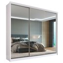 Ver imagem 3 de Guarda Roupa Casal com Espelhos 3 Portas 2 Gavetas 100% MDF London Yescasa