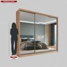 Guarda Roupa Casal com Espelhos 3 Portas 2 Gavetas 100% MDF London Yescasa - 10