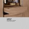 Guarda Roupa Casal com Espelhos 3 Portas 2 Gavetas 100% MDF London Yescasa - 6