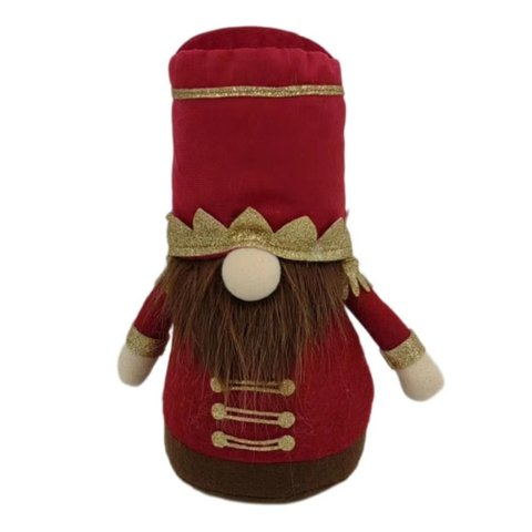 Papai Noel Soldado de Chumbo Escandinavo Vermelho - 26cm