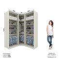 Ver imagem 3 de Guarda Roupa Modulado Bellagio 5 Portas de Bater MDP Areia Hp-Jequitibá Casa 812 161,5cm