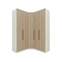 Ver imagem 5 de Guarda Roupa Modulado Bellagio 5 Portas de Bater MDP Areia Hp-Jequitibá Casa 812 161,5cm