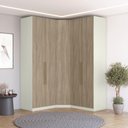 Ver imagem 1 de Guarda Roupa Modulado Bellagio 5 Portas de Bater MDP Areia Hp-Jequitibá Casa 812 161,5cm